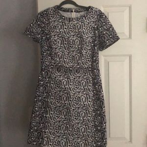 EUC Boden navy/white dress size 8 runs tts